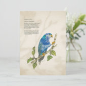 Hand geschilderd bedreigd lorikeet Wenskaart Feestdagenkaart (Staand voorkant)