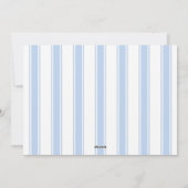 Hand geschilderd blauw en wit monogram Kerstmis Feestdagenkaart (Achterkant)