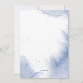 Hand geschilderd blauw eucalyptus uitnodiging (Achterkant)