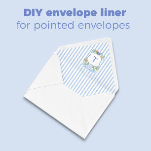 Hand geschilderd blauw kuif puntige envelopvoering notitieblok