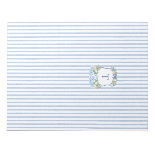 Hand geschilderd blauw kuif puntige envelopvoering notitieblok (Voorkant)