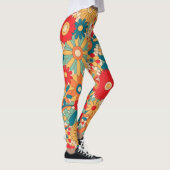 Hand geschilderd bloemig elegant ontwerp leggings (Rechts)