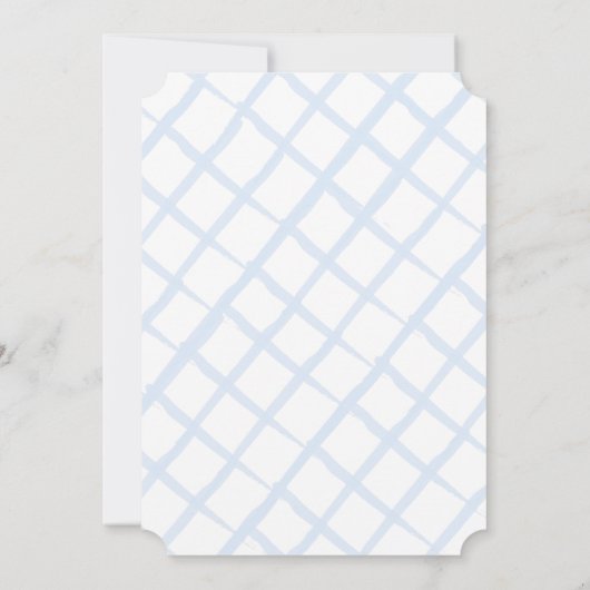 Hand geschilderd citroen blauw Baby shower Kaart (Achterkant)