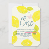 Hand geschilderd citroen meisje roze virtuele 1e v kaart (Voorkant)