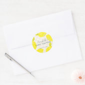 Hand geschilderd citroen roze Baby shower Ronde Sticker (Envelop)