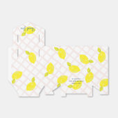 Hand geschilderd citroen roze meisje verjaardag da bedankdoosjes (Uitgevouwen)