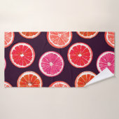 Hand geschilderd Citrus donker patroon Badhanddoek (Badhanddoek)