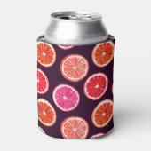Hand geschilderd Citrus donker patroon Blikjeskoeler (Blikje Voorkant)
