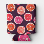 Hand geschilderd Citrus donker patroon Blikjeskoeler (Achterkant)
