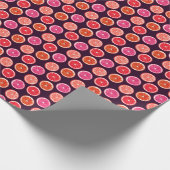 Hand geschilderd Citrus donker patroon Cadeaupapier (Hoek)