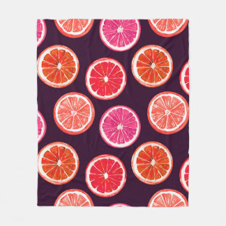 Hand geschilderd Citrus donker patroon Fleece Deken