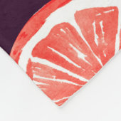 Hand geschilderd Citrus donker patroon Fleece Deken (Hoek)