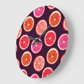 Hand geschilderd Citrus donker patroon Grote Klok (Hoek)