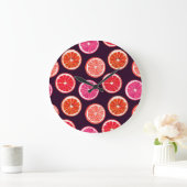 Hand geschilderd Citrus donker patroon Grote Klok (Huis)