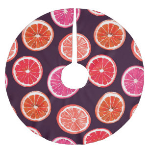 Hand geschilderd Citrus donker patroon Kerstboom Rok