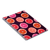 Hand geschilderd Citrus donker patroon Notitieboek (Rechterzijde)
