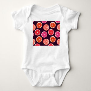 Hand geschilderd Citrus donker patroon Romper