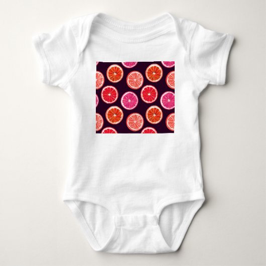Hand geschilderd Citrus donker patroon Romper (Voorkant)