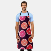 Hand geschilderd Citrus donker patroon Schort (Gedragen)