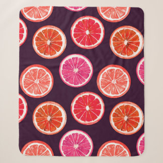 Hand geschilderd Citrus donker patroon Sherpa Deken