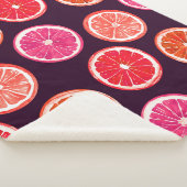 Hand geschilderd Citrus donker patroon Sherpa Deken (3/4)