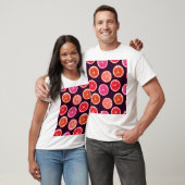 Hand geschilderd Citrus donker patroon T-shirt (Unisex)