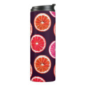 Hand geschilderd Citrus donker patroon Thermosbeker (Gedraaid links)