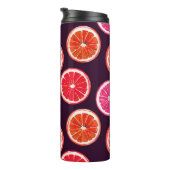 Hand geschilderd Citrus donker patroon Thermosbeker (Geroteerd rechts)