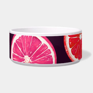 Hand geschilderd Citrus donker patroon Voerbakje