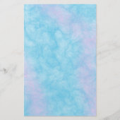 Hand geschilderd Elegant blauw en roze marmer Briefpapier (Voorkant)