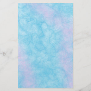 Hand geschilderd Elegant blauw en roze marmer Briefpapier