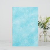 Hand geschilderd Elegant Blauw Marmer Briefpapier (Staand voorkant)