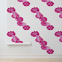 Hand geschilderd Floral botanische roze Peel en St Behang