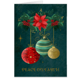 Hand geschilderd floral en bauble design vakantie 