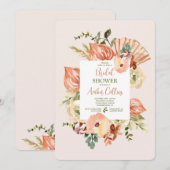 Hand geschilderd Floral Kaart (Voorkant / Achterkant)