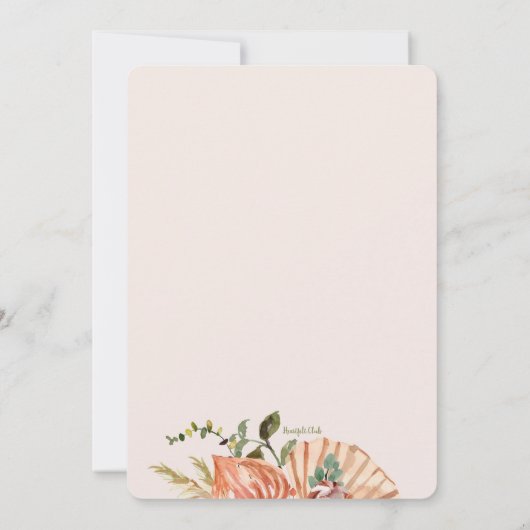 Hand geschilderd Floral Kaart (Achterkant)