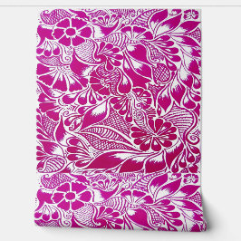 Hand geschilderd Floral Mehndi Henna Peel en Stick Behang