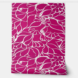 Hand geschilderd Floral Mehndi Henna Peel en Stick Behang