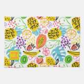 Hand geschilderd fruitpatroon theedoek (Horizontaal)