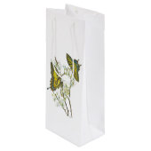 Hand Geschilderd Geel Swallowtail Butterfly Wijnza Wijn Cadeautas (Voorkant Gekanteld)