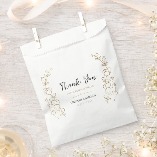 Hand geschilderd gouden bladeren Lijst Bedankzakje (Geknipt)