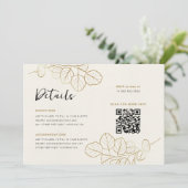 Hand geschilderd gouden bladeren Lijst bruiloft de Kaart (Staand voorkant)