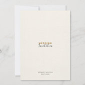 Hand geschilderd gouden bladeren Lijst bruiloft Kaart (Achterkant)