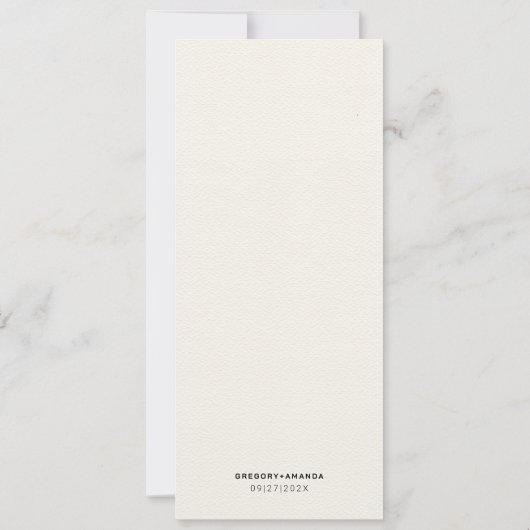 Hand geschilderd gouden bladeren Lijst bruiloft me Kaart (Achterkant)