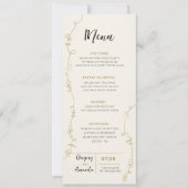 Hand geschilderd gouden bladeren Lijst bruiloft me Kaart (Voorkant)