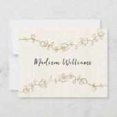 Hand geschilderd gouden bladeren Lijst escort Kaar Kaart (Voorkant)