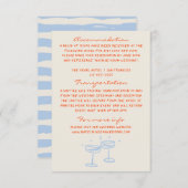 Hand geschilderd grillige bruiloft details informatiekaartje (Voorkant / Achterkant)