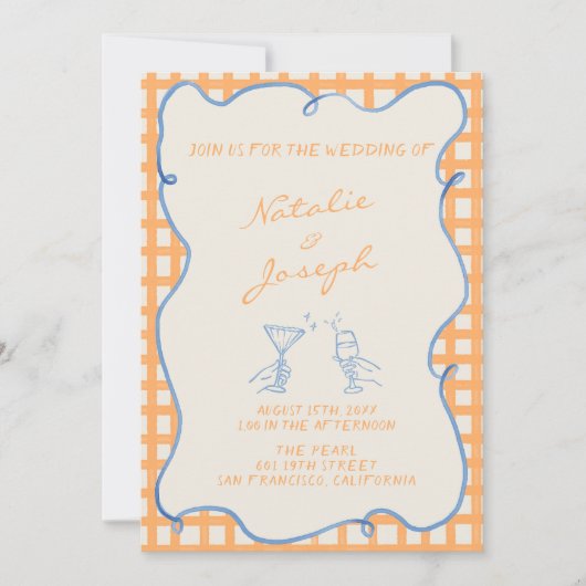 Hand geschilderd grillige kleurrijke alles in een  kaart (Voorkant)