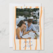 Hand geschilderd grillige kleurrijke foto bruiloft kaart (Achterkant)