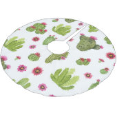Hand geschilderd groen cactus patroon kerstboom rok (Gekanteld)